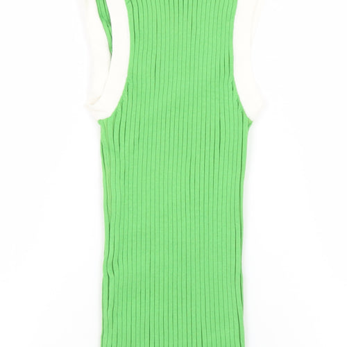 Mountain Lake Women Green Knit Sleeveless Tank Top Size L