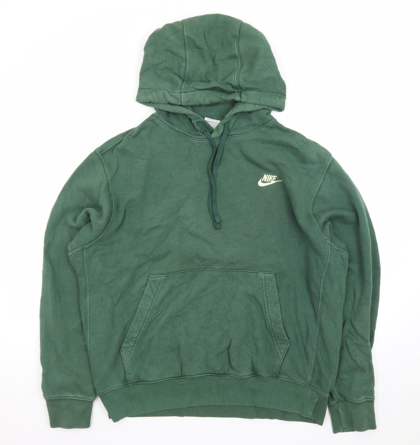 Nike Men's Green Pullover Hoodie Medium Logo Sportswear