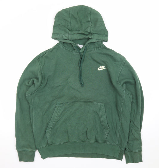 Nike Men's Green Pullover Hoodie Medium Logo Sportswear