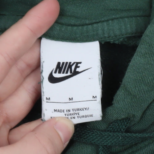 Nike Men's Green Pullover Hoodie Medium Logo Sportswear