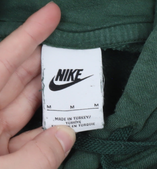 Nike Men's Green Pullover Hoodie Medium Logo Sportswear