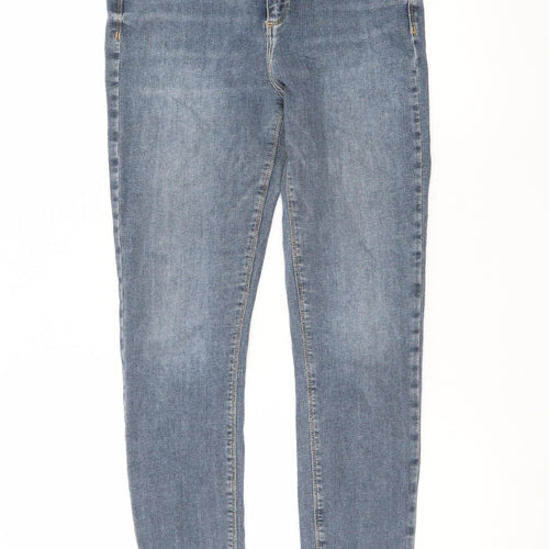 River Island Women Blue Skinny Jeans Size 14 Mid Rise Denim