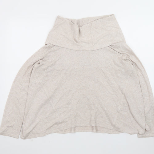 Apricot Womens Beige Cowl Neck Pullover Jumper UK 14