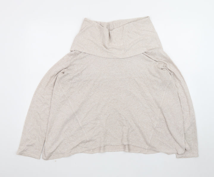 Apricot Womens Beige Cowl Neck Pullover Jumper UK 14