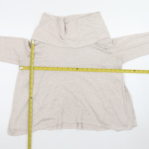 Apricot Womens Beige Cowl Neck Pullover Jumper UK 14