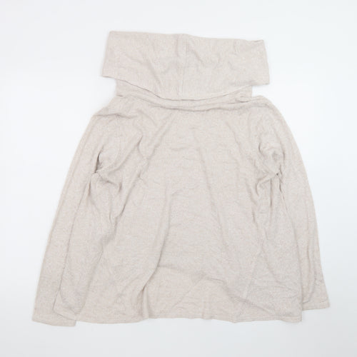 Apricot Womens Beige Cowl Neck Pullover Jumper UK 14
