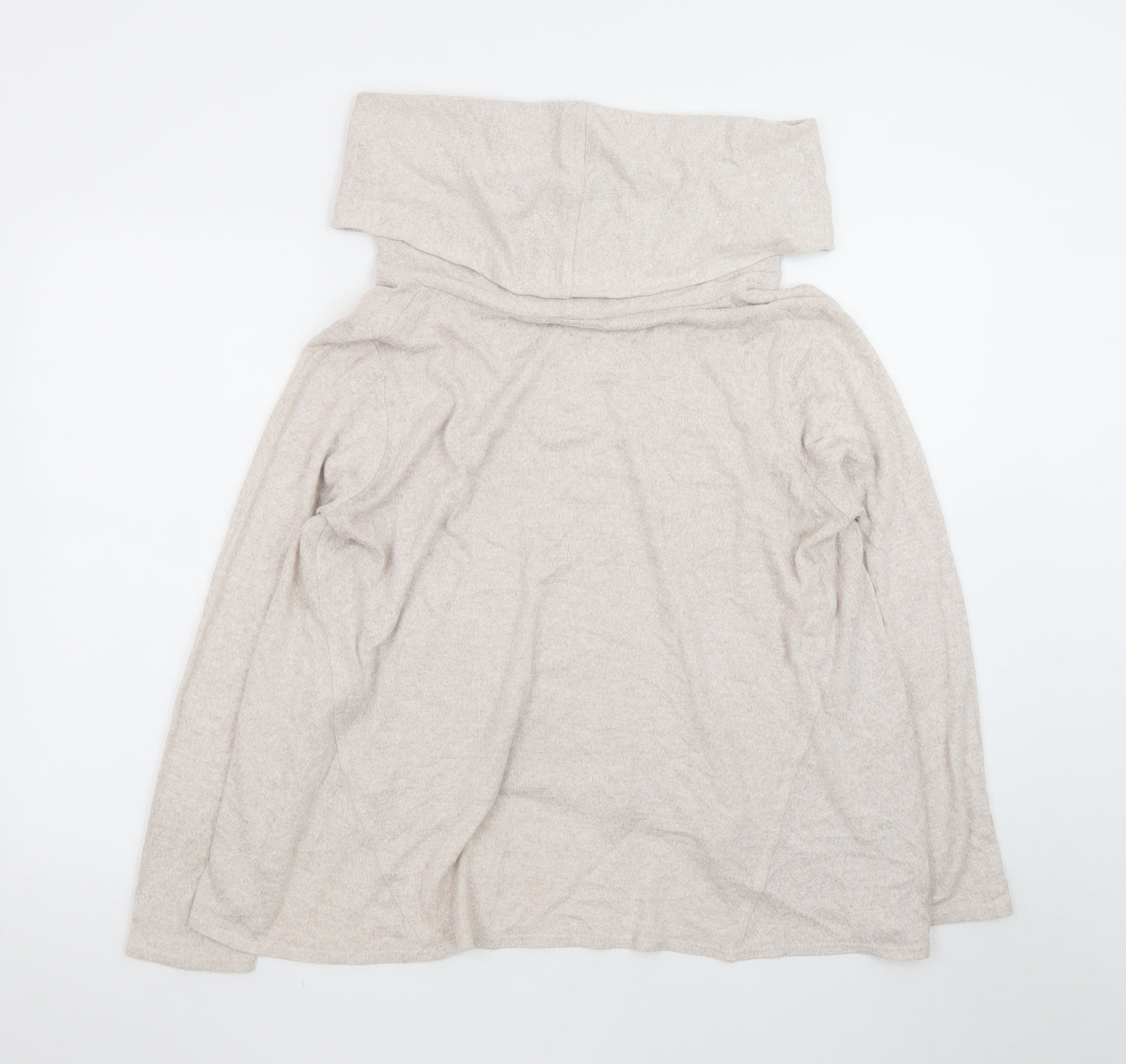 Apricot Womens Beige Cowl Neck Pullover Jumper UK 14