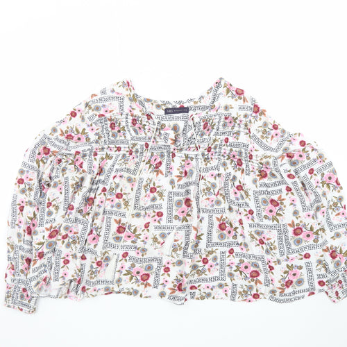 Marks and Spencer Women's Multicoloured Floral Bohemian Blouse Size 18
