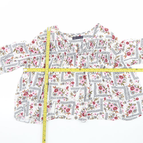 Marks and Spencer Women's Multicoloured Floral Bohemian Blouse Size 18