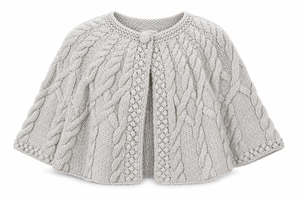 Marks and Spencer Women’s Grey Chunky-Knit Cape Jumper Size 16