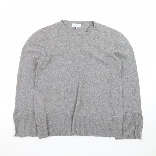 Bianco & Blu Womens Grey Wool Blend Crew Neck Pullover Jumper M