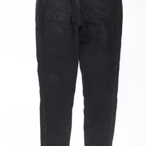 Zara Women Black Skinny Distressed Z1975 Denim Jeans Size 10
