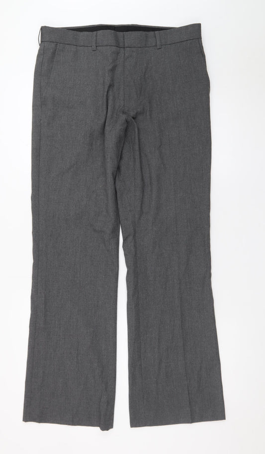 Topman Men's Grey Slim Fit Dress Pants 34R Formal Trousers