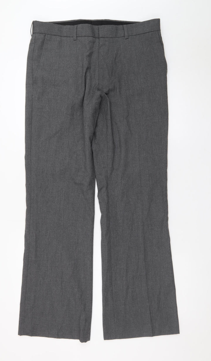 Topman Men's Grey Slim Fit Dress Pants 34R Formal Trousers