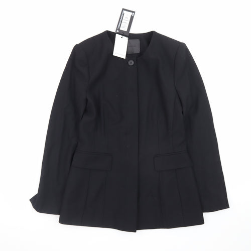 Marks and Spencer Women’s Black Size 10 Tailored One-Button Blazer