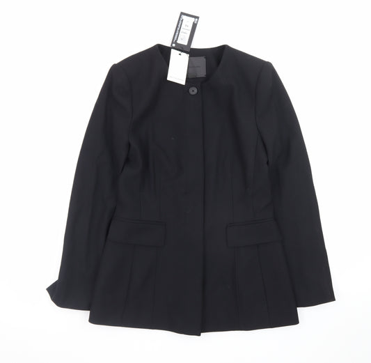 Marks and Spencer Women’s Black Size 10 Tailored One-Button Blazer