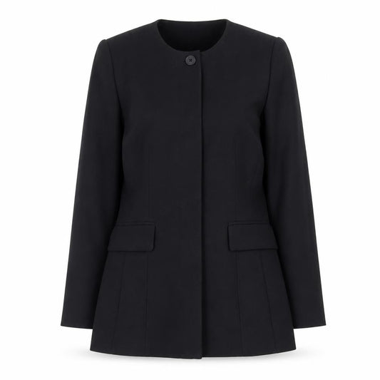 Front view of Marks & Spencer Women’s Black, size UK 10, Tailored One-Button Blazer