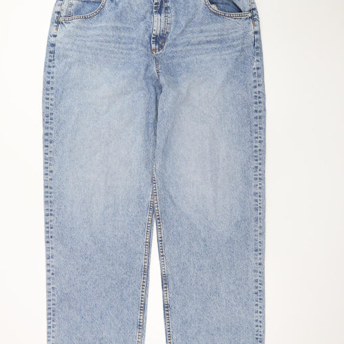 ASOS DESIGN Women's Blue Straight Leg Jeans Size 14 Regular Denim
