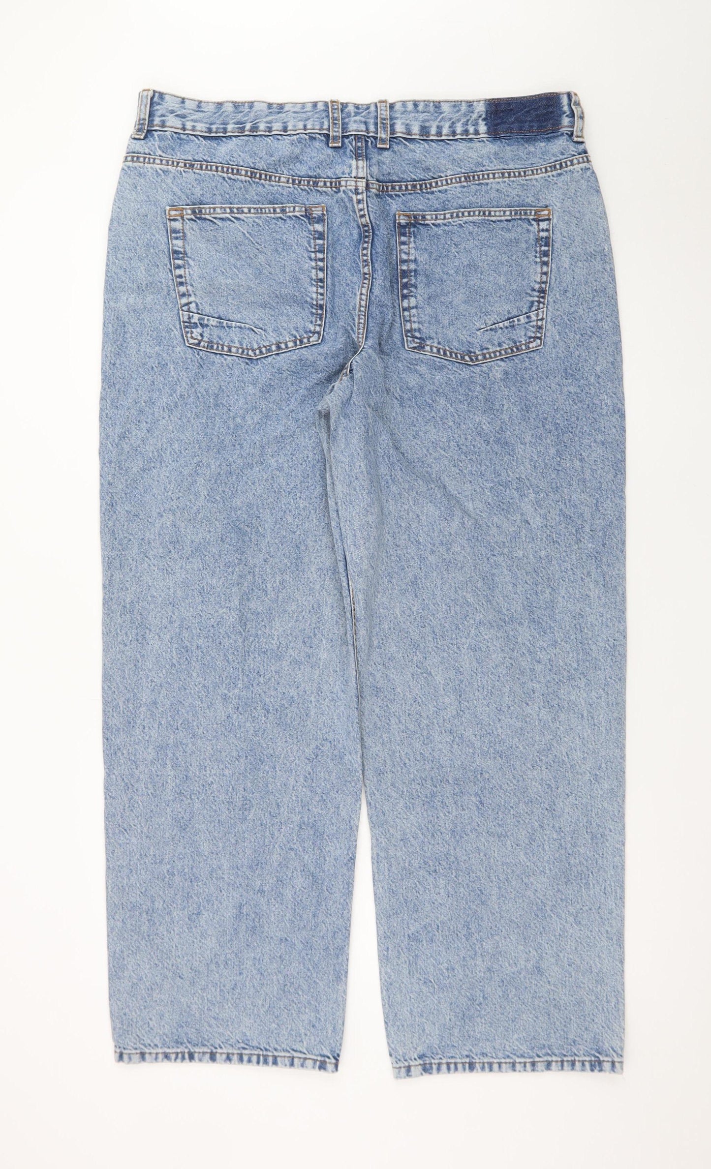 ASOS DESIGN Women's Blue Straight Leg Jeans Size 14 Regular Denim