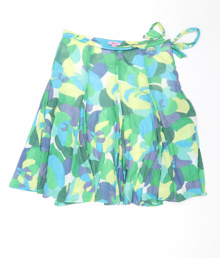Monsoon Women's Multicoloured Floral A-Line Wrap Skirt Size 12