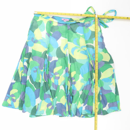 Monsoon Women's Multicoloured Floral A-Line Wrap Skirt Size 12