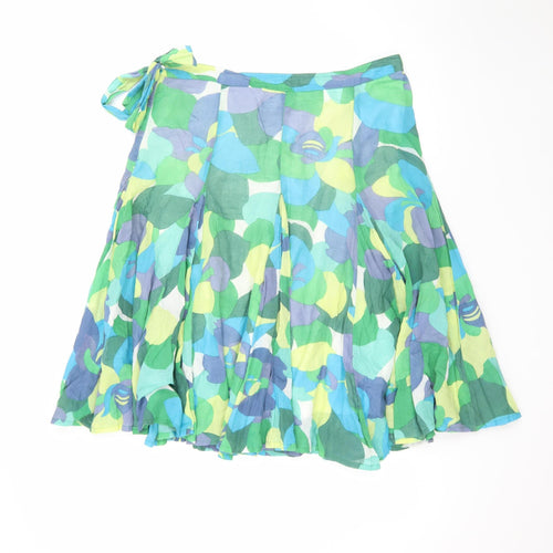 Monsoon Women's Multicoloured Floral A-Line Wrap Skirt Size 12
