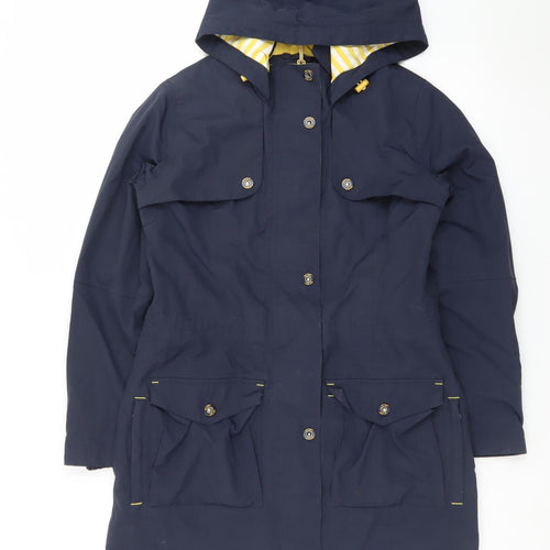 Marks and Spencer Women's Blue Hooded Waterproof Rain Coat Size 10