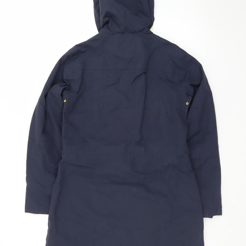 Marks and Spencer Women's Blue Hooded Waterproof Rain Coat Size 10