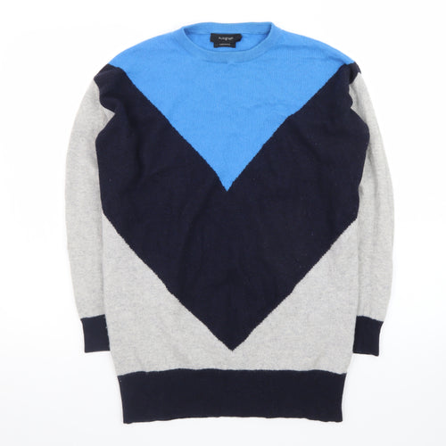 Marks and Spencer Men’s Blue Mix Cashmere Crew Neck Jumper Size S