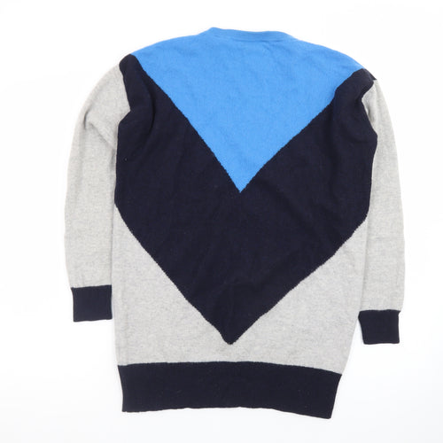 Marks and Spencer Men’s Blue Mix Cashmere Crew Neck Jumper Size S