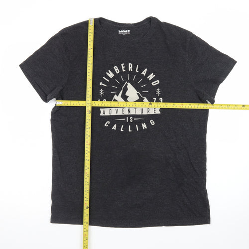 Timberland Men’s Black Adventure Graphic Crew Neck T-Shirt Size M