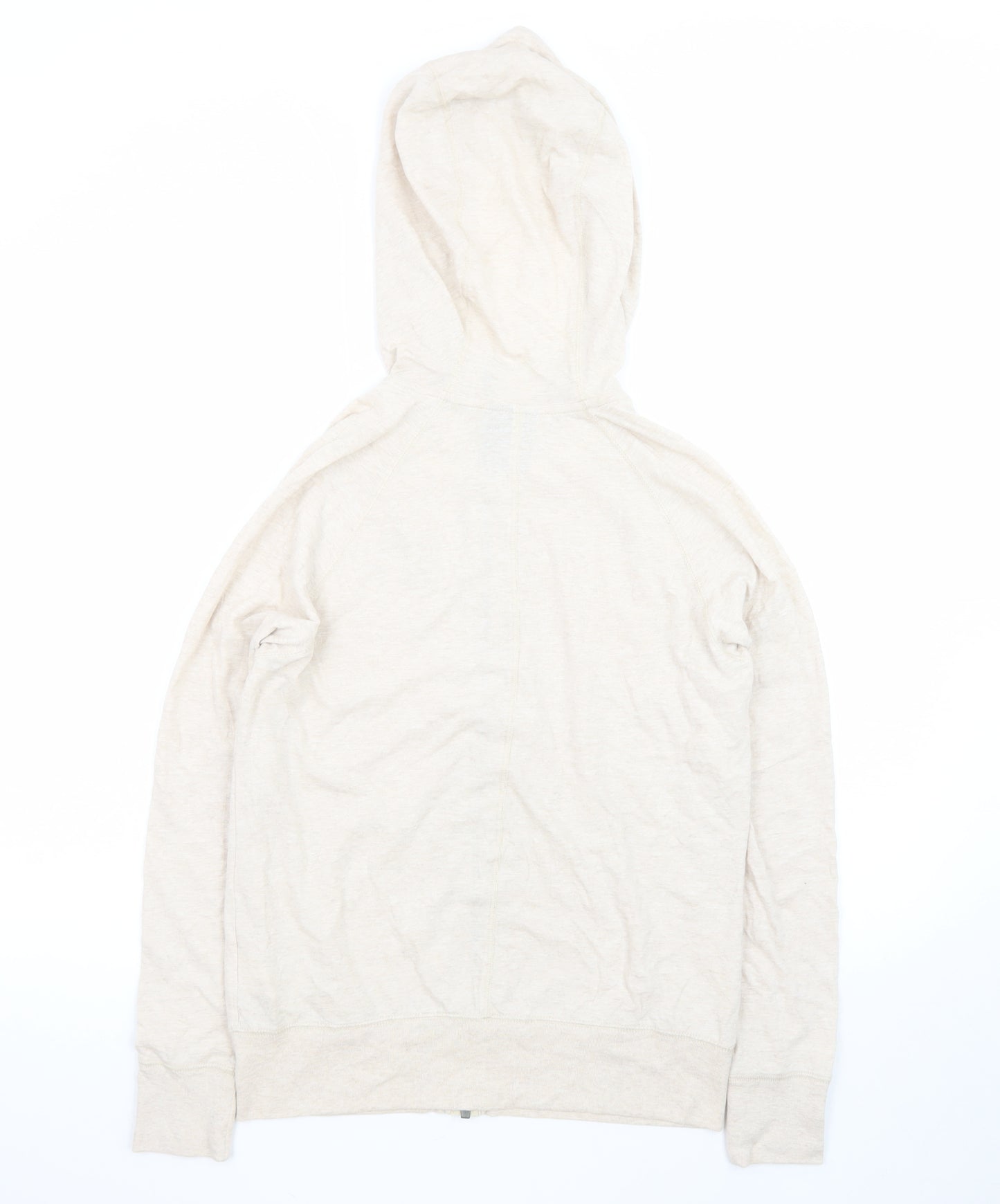 Nike Womens Beige Full Zip Hoodie Medium Organic Cotton Blend