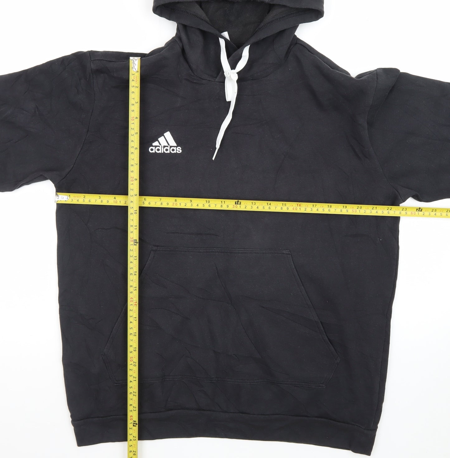 Adidas Mens Black Pullover Hoodie L Hooded Sweatshirt