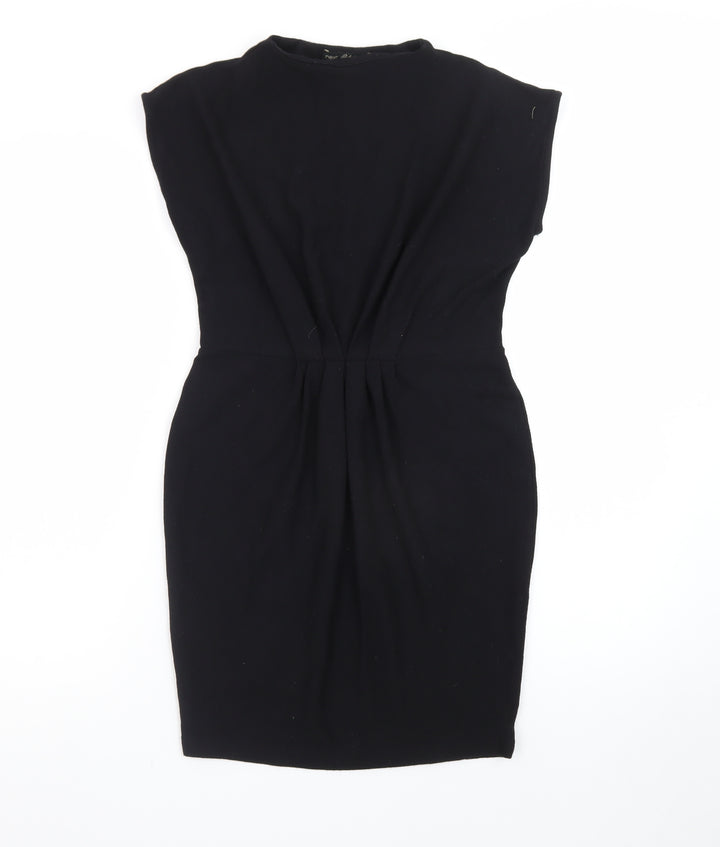 Next Women's Black Sheath Knee Length Dress Size 10