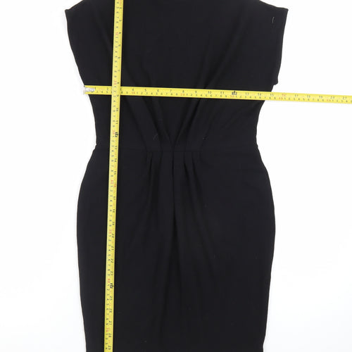 Next Women's Black Sheath Knee Length Dress Size 10