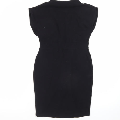 Next Women's Black Sheath Knee Length Dress Size 10