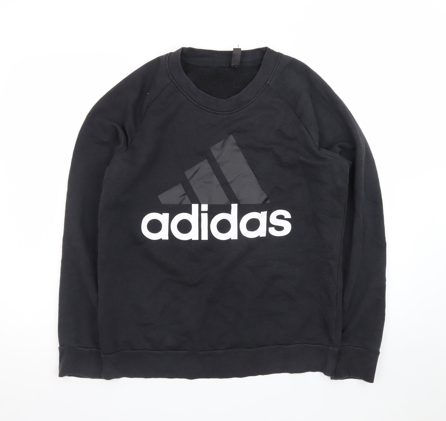 Adidas Women's Black Crew Neck Pullover Sweatshirt Size L 16-18