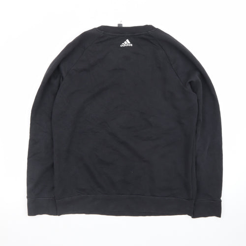 Adidas Women's Black Crew Neck Pullover Sweatshirt Size L 16-18