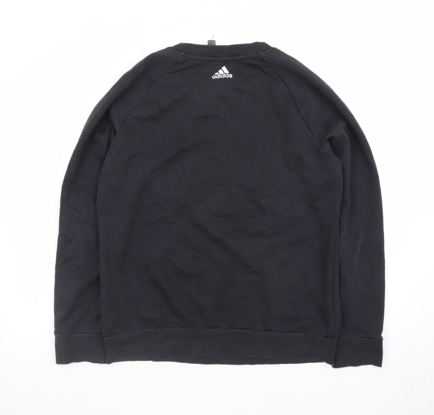 Adidas Women's Black Crew Neck Pullover Sweatshirt Size L 16-18