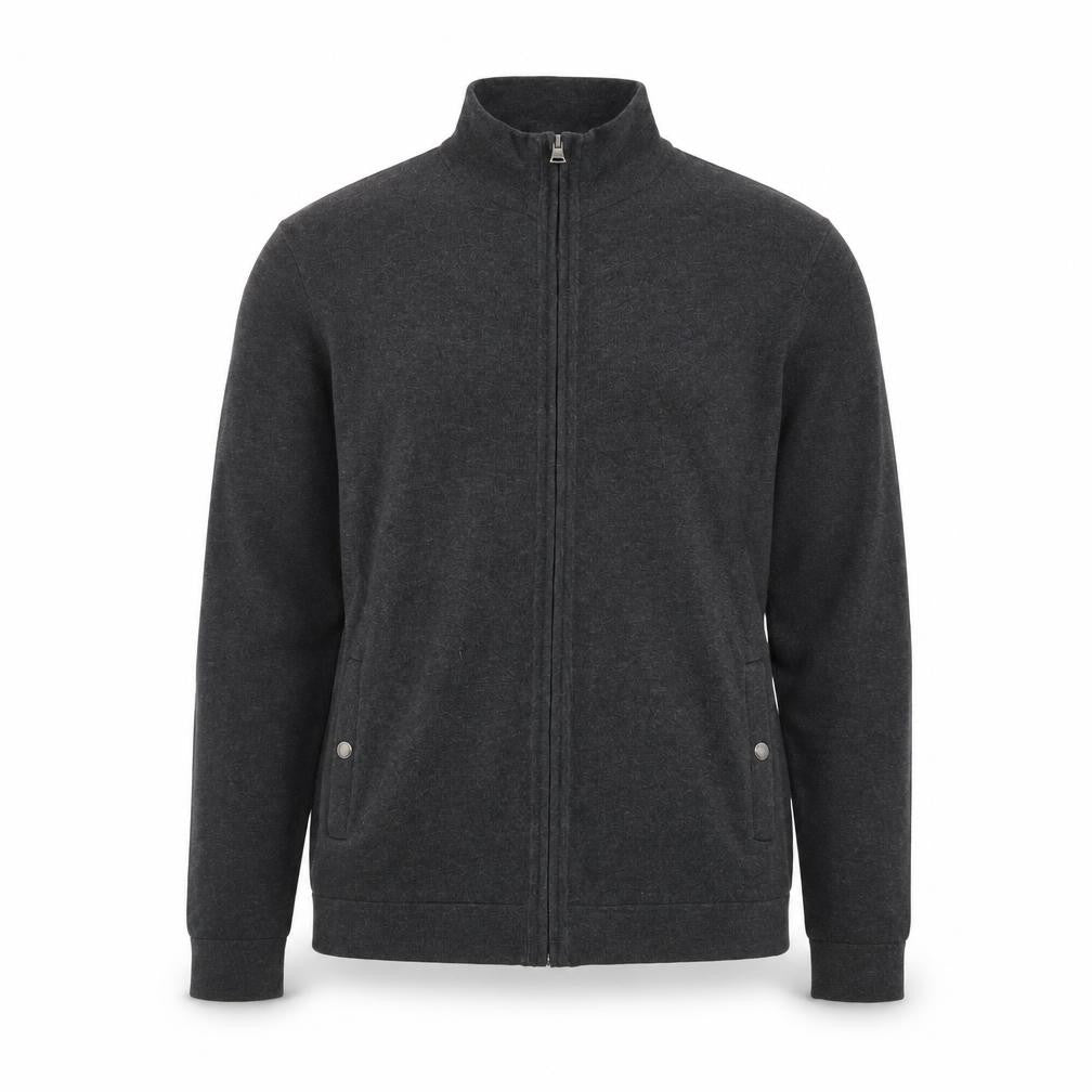 Banana Republic Men's Grey Full Zip Cotton Jumper Size M
