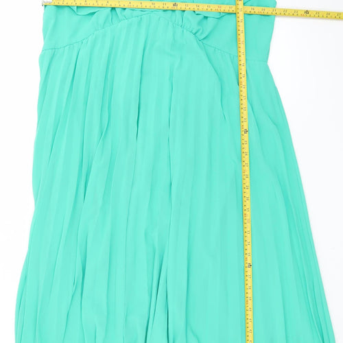 ASOS DESIGN Women Green Size 22 Fit & Flare Midi Dress