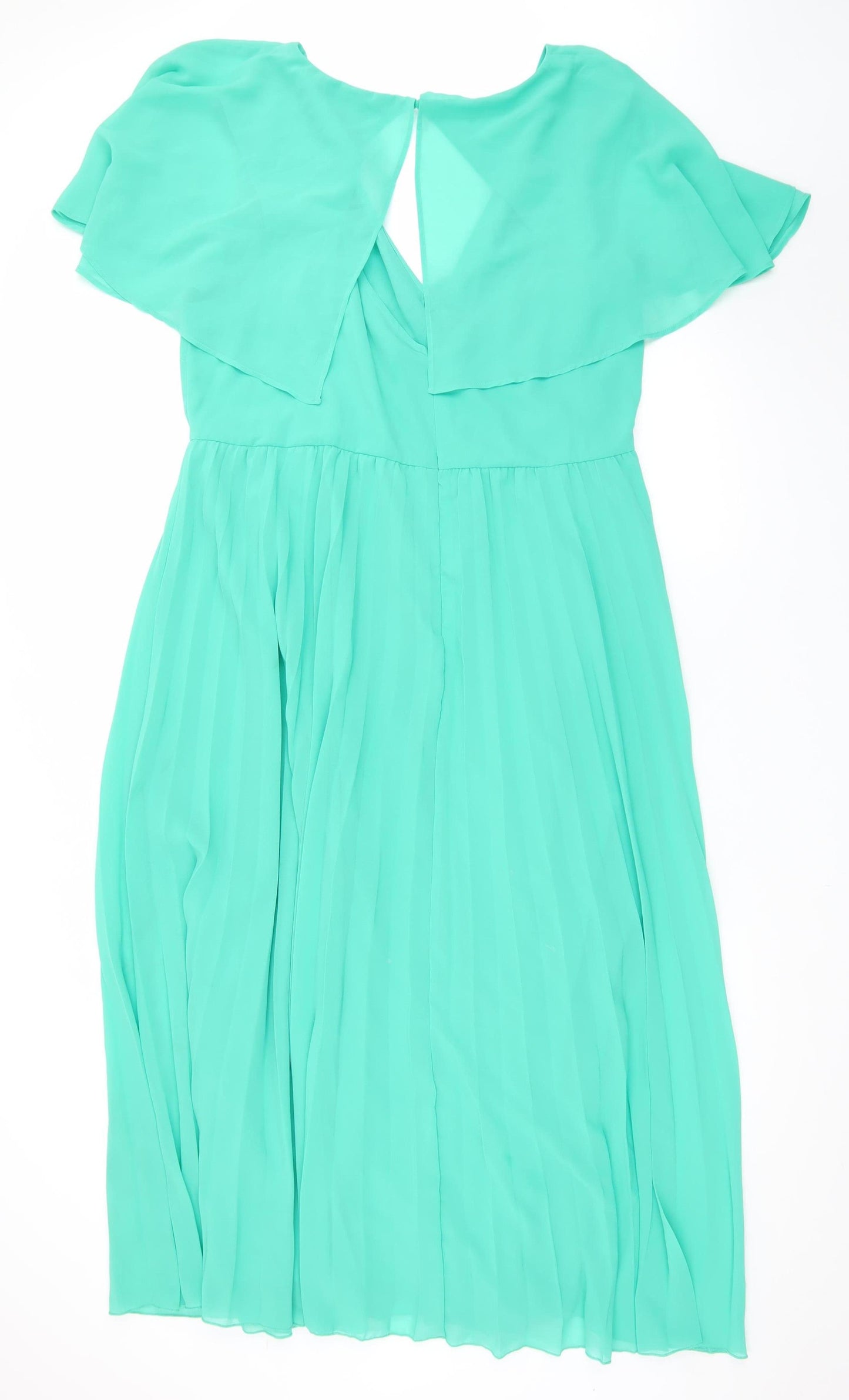 ASOS DESIGN Women Green Size 22 Fit & Flare Midi Dress
