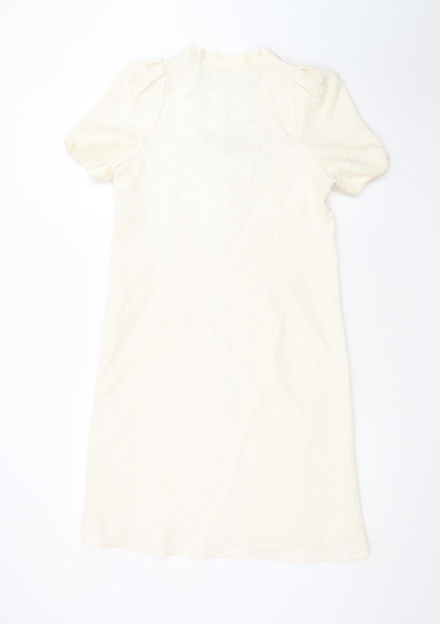Laundry Industry Women’s Ivory Bow Shift Dress Size S Short Sleeve