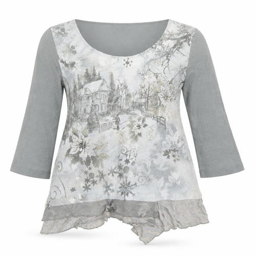 Marks and Spencer Per Una Women’s Grey Floral Tunic Blouse Size 16