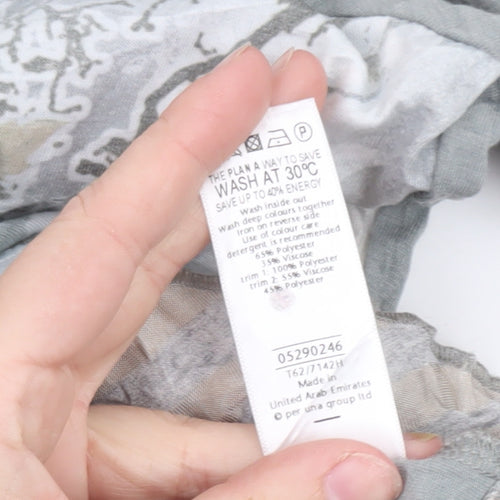 Marks and Spencer Per Una Women’s Grey Floral Tunic Blouse Size 16