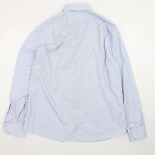 Charles Tyrwhitt Men's Blue Slim Fit Non-Iron Cotton Dress Shirt XL