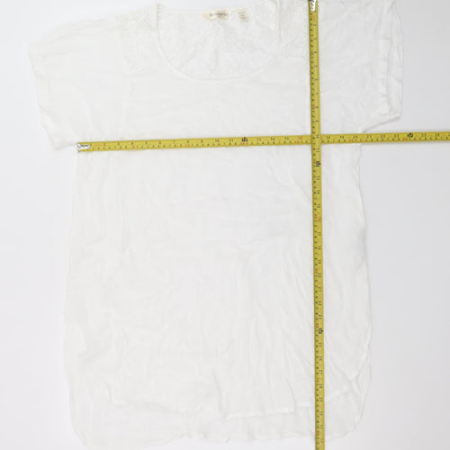 Accessorize Women’s White Lace Shift Dress XS Short Sleeve Summer