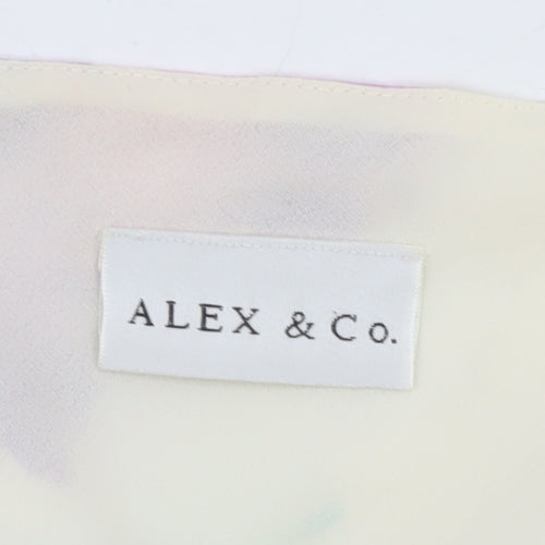 ALEX & Co. Women’s Multicoloured Floral Silk Blend Chiffon Blouse UK 18