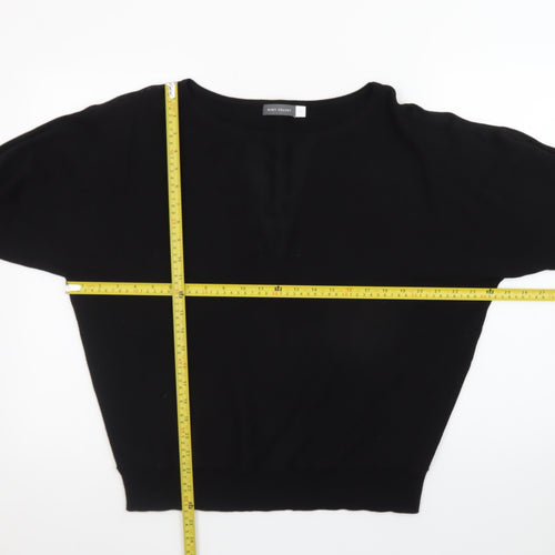 Mint Velvet Women's Black Boat Neck Knit Jumper Size M
