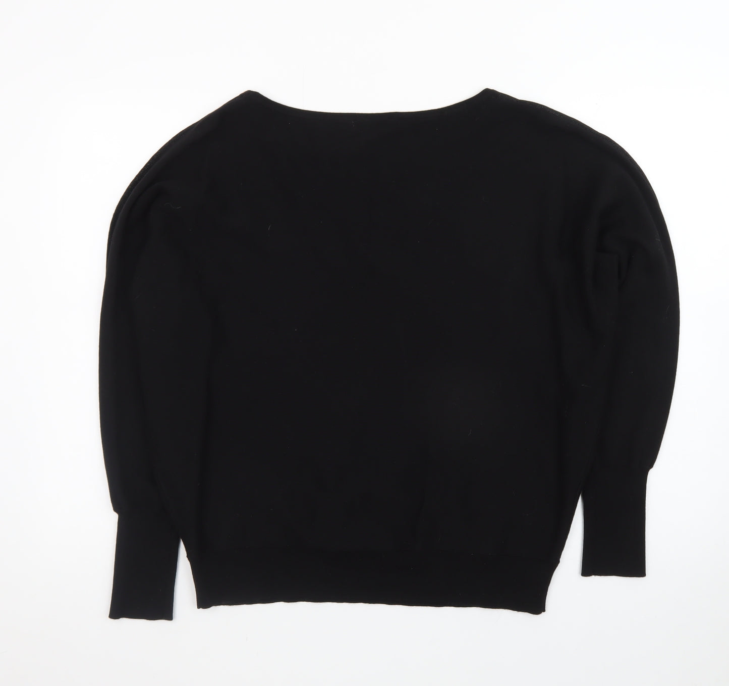 Mint Velvet Women's Black Boat Neck Knit Jumper Size M